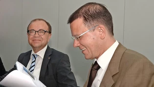Auch Martin Leutenegger (links) und Rolf Widmer können zur neuen Vereinbarung gute Miene zeigen.