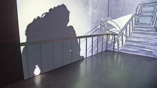 Real oder imaginär: Zilla Leutenegger (zweites Bild) begrüsst uns vor der Tür des Hauses, wo nicht alles mit rechten Dingen zugeht. 