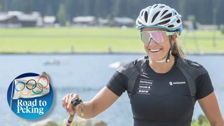 Frohnatur: Alina Meier geniesst das Sommertraining am Davosersee bei Sonnenschein sichtlich.