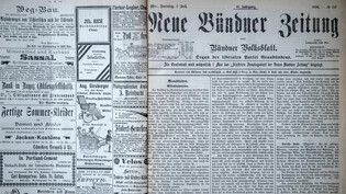 Besonderer Einblick: Ein Blick ins Archiv zeigt, was die «Neue Bündner Zeitung» vor 125 Jahren publizierte. 