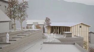 So sieht die geplante neue Sentupada in Laax gemäss Modell des Wettbewerbsgewinners Andreas Schneller aus Trin und Zürich aus.