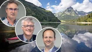 Wie umgehen mit dem Obersee? Das Oberseetal ist als Ausflugsziel gefragt und die Kandidaten für das Gemeindepräsidium von Glarus Nord haben unterschiedliche Vorstellungen, wie mit dem Andrang an Schönwettertagen umzugehen ist. Es kandidieren (von links) Fritz Staub (SVP, Bilten), Ruedi Schwitter (GLP, Näfels) und Samuel Zingg (SP, Mollis).