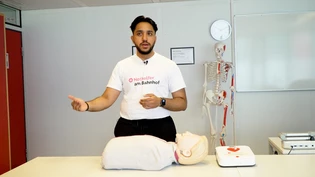 Erste-Hilfe-Kenntnisse: Faizan Kareem ist Medizinstudent und gibt sein Wissen darüber weiter, wie bei Notfällen richtig reagiert wird.