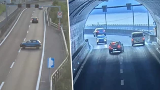 Diese Geisterfahrerin ist Ende Juli auf der Walenseeautobahn unterwegs: Zuerst wendet sie in der Notnische beim Mühletal, dann gibt es fast einen Frontalcrash.