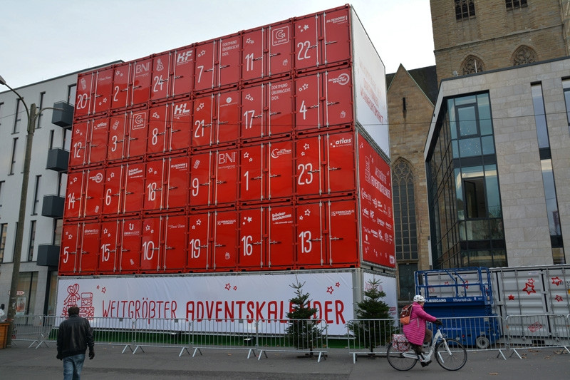 Schwere Angelegenheit: Der Adventskalender wog 64,5 Tonnen. 