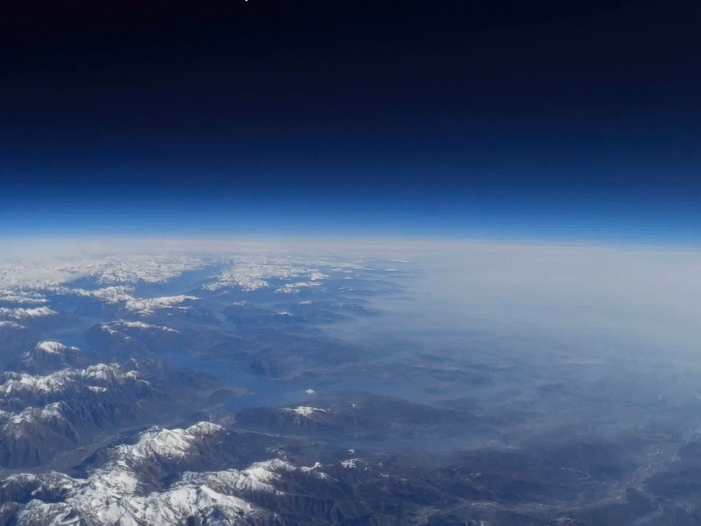 Safiental: Ein Satellitenfoto zeigt das Safiental von weit oben.